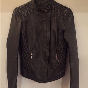 Black leather jacket